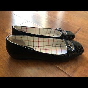 Coach Ellyce Patent Embossed Python Flats